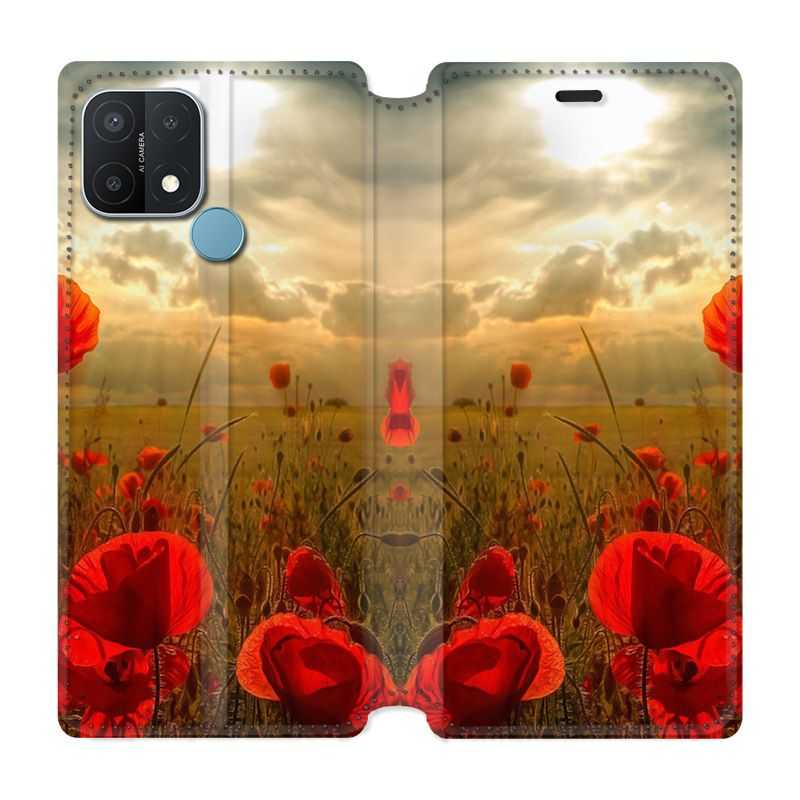 Housse Cuir Portefeuille Pour Oppo A15 Fleur Housse Cuir Portefeuillelicot