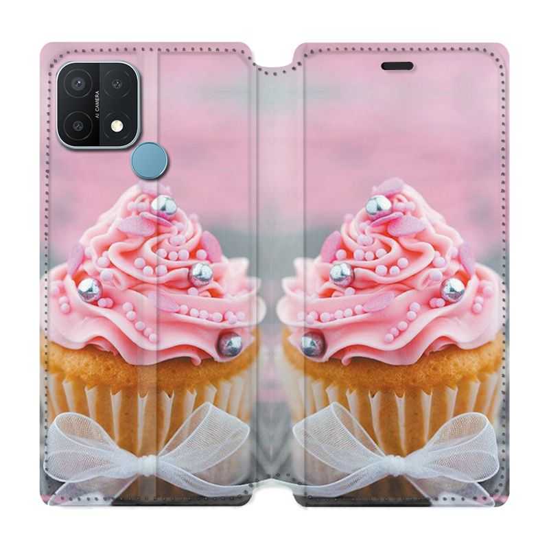 Housse Cuir Portefeuille Pour Oppo A15 Cupcake