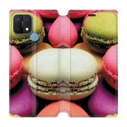 Housse Cuir Portefeuille Pour Oppo A15 Macaron