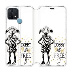 Housse Cuir Portefeuille Pour Oppo A15 WB License Harry Potter Dobby Free B