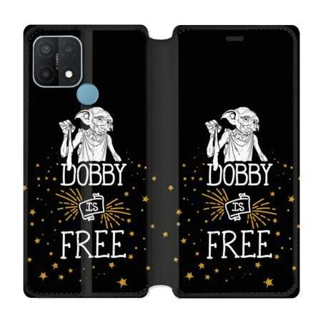 Housse Cuir Portefeuille Pour Oppo A15 WB License Harry Potter Dobby Free N