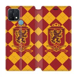 Housse Cuir Portefeuille Pour Oppo A15 WB License Harry Potter Griffindor