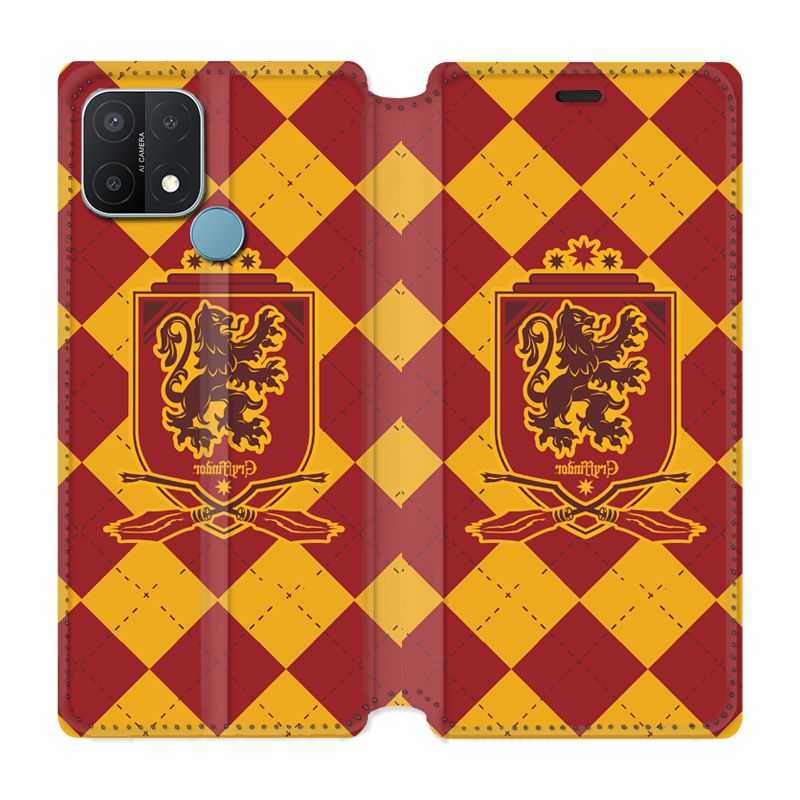 Housse Cuir Portefeuille Pour Oppo A15 WB License Harry Potter Griffindor