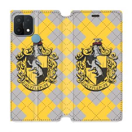 Housse Cuir Portefeuille Pour Oppo A15 WB License Harry Potter Hufflepuff