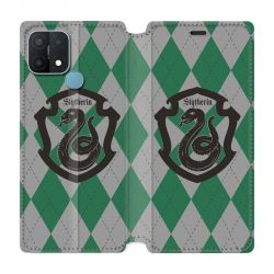 Housse Cuir Portefeuille Pour Oppo A15 WB License Harry Potter Slytherin