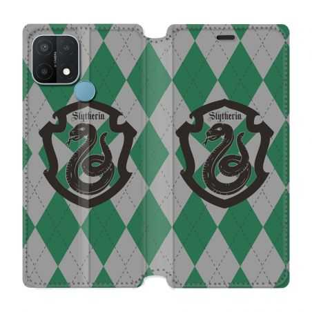 Housse Cuir Portefeuille Pour Oppo A15 WB License Harry Potter Slytherin