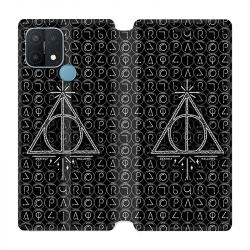 Housse Cuir Portefeuille Pour Oppo A15 WB License Harry Potter Triangle noir