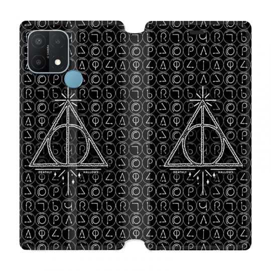 Housse Cuir Portefeuille Pour Oppo A15 WB License Harry Potter Triangle noir