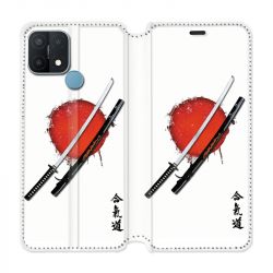 Housse Cuir Portefeuille Pour Oppo A15 Japon Epée