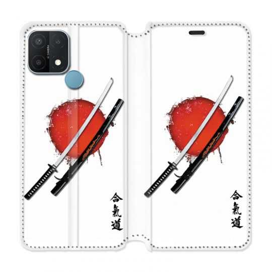 Housse Cuir Portefeuille Pour Oppo A15 Japon Epée