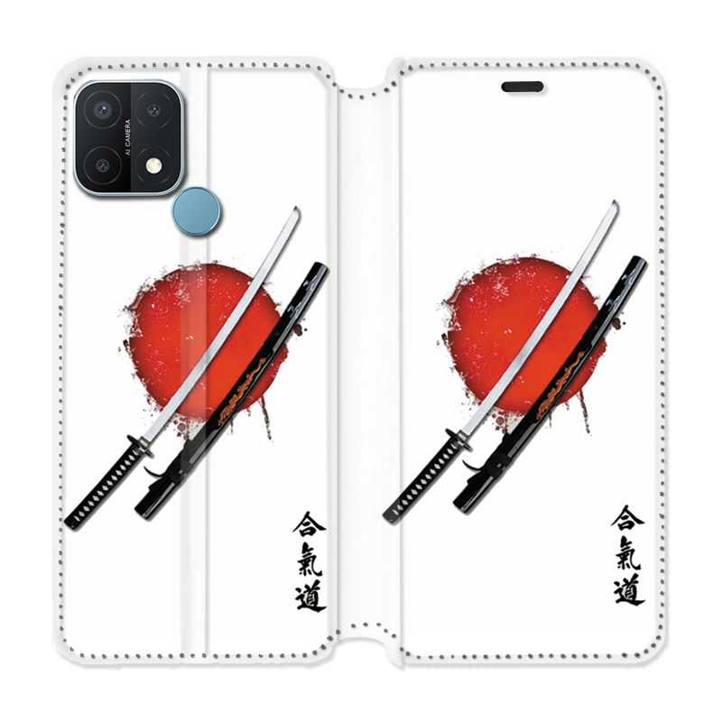 Housse Cuir Portefeuille Pour Oppo A15 Japon Epée