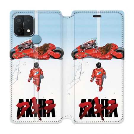 Housse Cuir Portefeuille Pour Oppo A15 Manga Akira Affiche