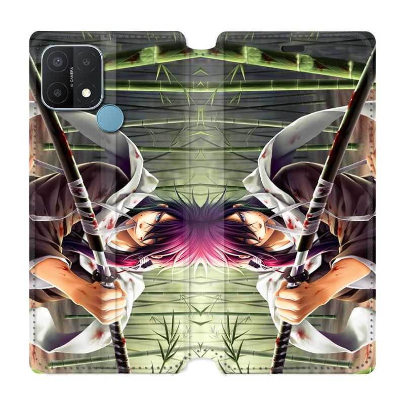 Housse Cuir Portefeuille Pour Oppo A15 Manga Bambou