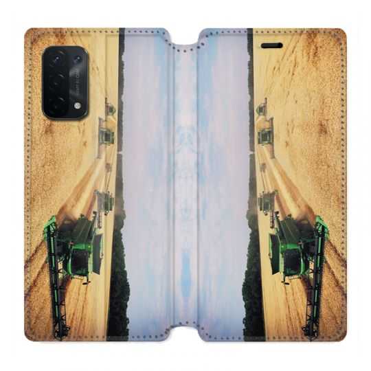 Housse cuir portefeuille Pour Oppo A54 5G / A74 5G Agriculture Moissonneuse