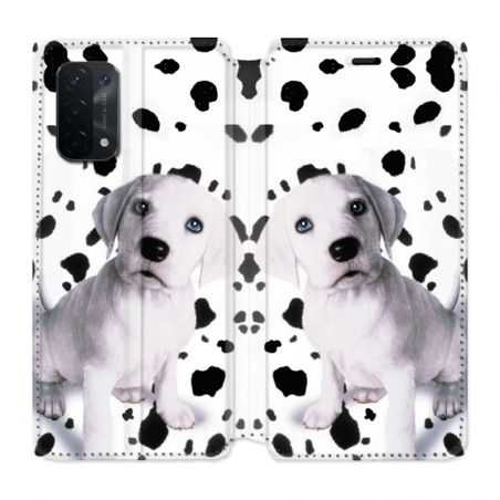 Housse cuir portefeuille Pour Oppo A54 5G / A74 5G Chien Dalmatien