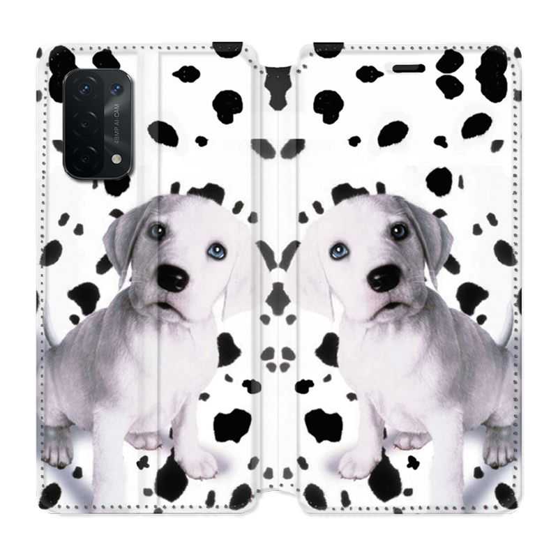 Housse cuir portefeuille Pour Oppo A54 5G / A74 5G Chien Dalmatien