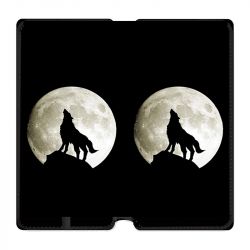 Housse cuir portefeuille Pour Oppo A54 5G / A74 5G Loup Noir