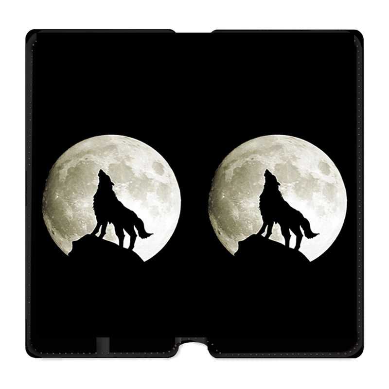 Housse cuir portefeuille Pour Oppo A54 5G / A74 5G Loup Noir