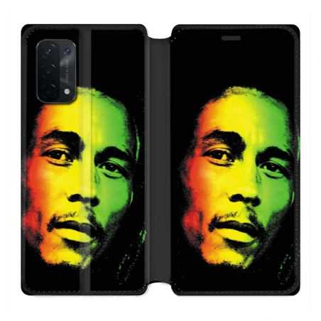 Housse cuir portefeuille Pour Oppo A54 5G / A74 5G Bob Marley 2