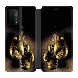 Housse cuir portefeuille Pour Oppo A54 5G / A74 5G Boxe Gant Vintage