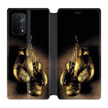 Housse cuir portefeuille Pour Oppo A54 5G / A74 5G Boxe Gant Vintage