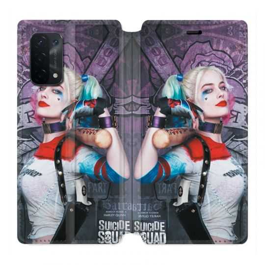 Housse cuir portefeuille Pour Oppo A54 5G / A74 5G Harley Quinn Batte