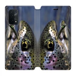 Housse cuir portefeuille Pour Oppo A54 5G / A74 5G Peche Truite