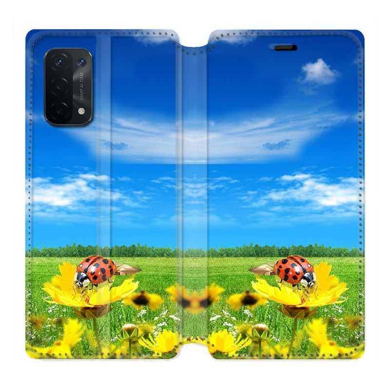 Housse cuir portefeuille Pour Oppo A54 5G / A74 5G Coccinelle