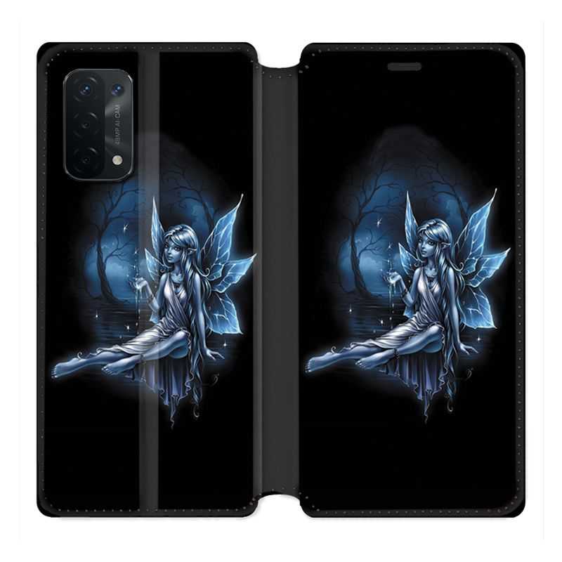 Housse cuir portefeuille Pour Oppo A54 5G / A74 5G Fee Bleu