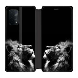 Housse cuir portefeuille Pour Oppo A54 5G / A74 5G Roi Lion