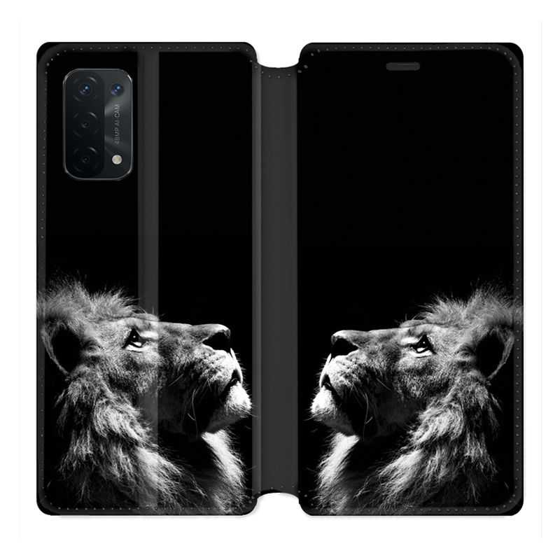 Housse cuir portefeuille Pour Oppo A54 5G / A74 5G Roi Lion
