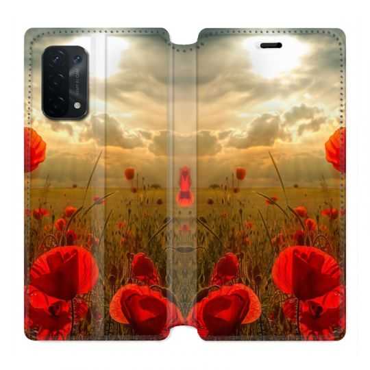 Housse cuir portefeuille Pour Oppo A54 5G / A74 5G Fleur Housse cuir portefeuillelicot