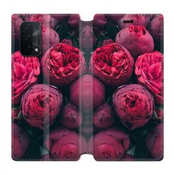 Housse cuir portefeuille Pour Oppo A54 5G / A74 5G Fleur Pivoine