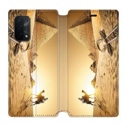 Housse cuir portefeuille Pour Oppo A54 5G / A74 5G Egypte Chameau