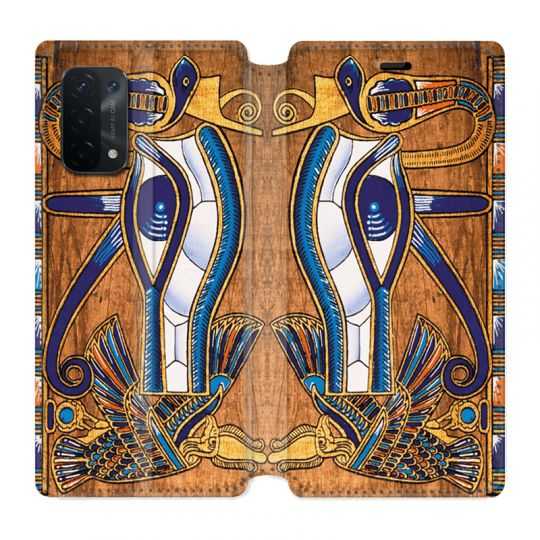 Housse cuir portefeuille Pour Oppo A54 5G / A74 5G Egypte Papyrus