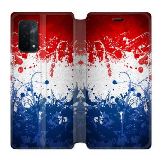 Housse cuir portefeuille Pour Oppo A54 5G / A74 5G France Eclaboussure