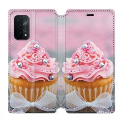 Housse cuir portefeuille Pour Oppo A54 5G / A74 5G Cupcake