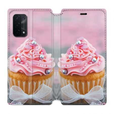 Housse cuir portefeuille Pour Oppo A54 5G / A74 5G Cupcake