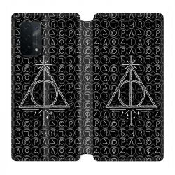 Housse cuir portefeuille Pour Oppo A54 5G / A74 5G WB License Harry Potter Triangle noir