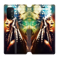 Housse cuir portefeuille Pour Oppo A54 5G / A74 5G Indien