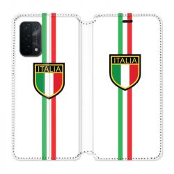 Housse cuir portefeuille Pour Oppo A54 5G / A74 5G Italie 3 Blanc