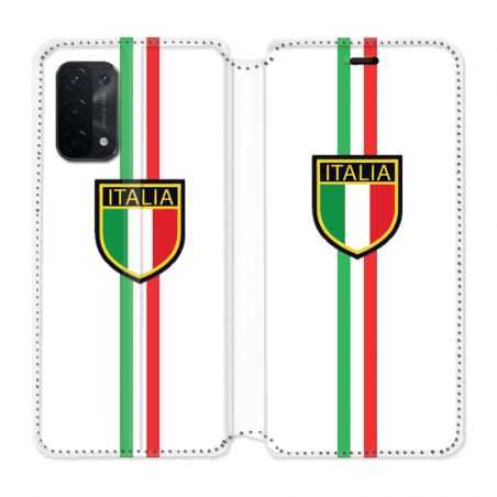 Housse cuir portefeuille Pour Oppo A54 5G / A74 5G Italie 3 Blanc