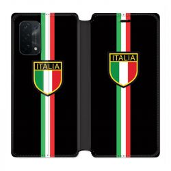 Housse cuir portefeuille Pour Oppo A54 5G / A74 5G Italie 3 Noir