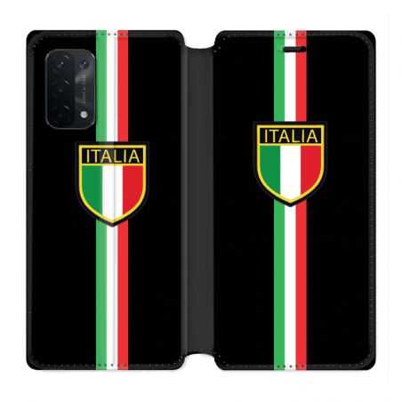 Housse cuir portefeuille Pour Oppo A54 5G / A74 5G Italie 3 Noir