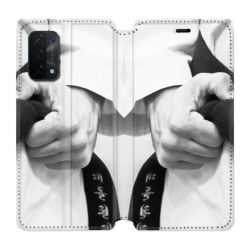 Housse cuir portefeuille Pour Oppo A54 5G / A74 5G Judo Kimono