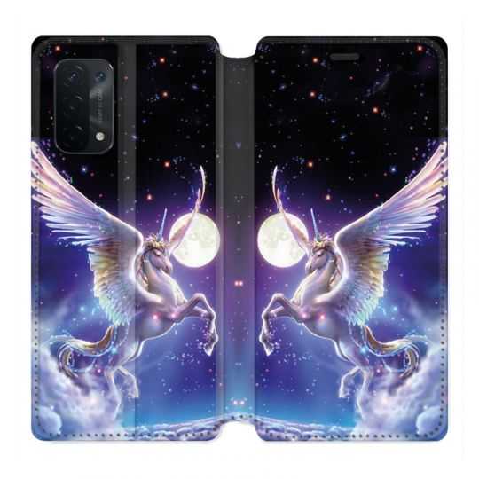 Housse cuir portefeuille Pour Oppo A54 5G / A74 5G Licorne Céleste