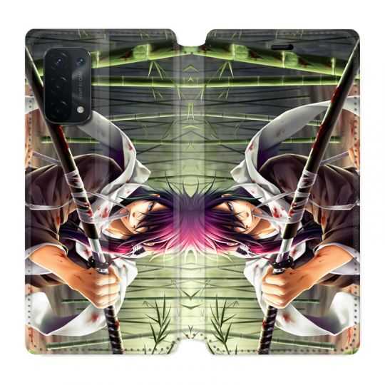 Housse cuir portefeuille Pour Oppo A54 5G / A74 5G Manga Bambou