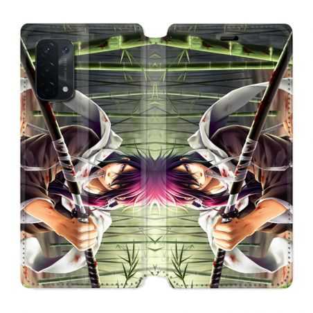 Housse cuir portefeuille Pour Oppo A54 5G / A74 5G Manga Bambou