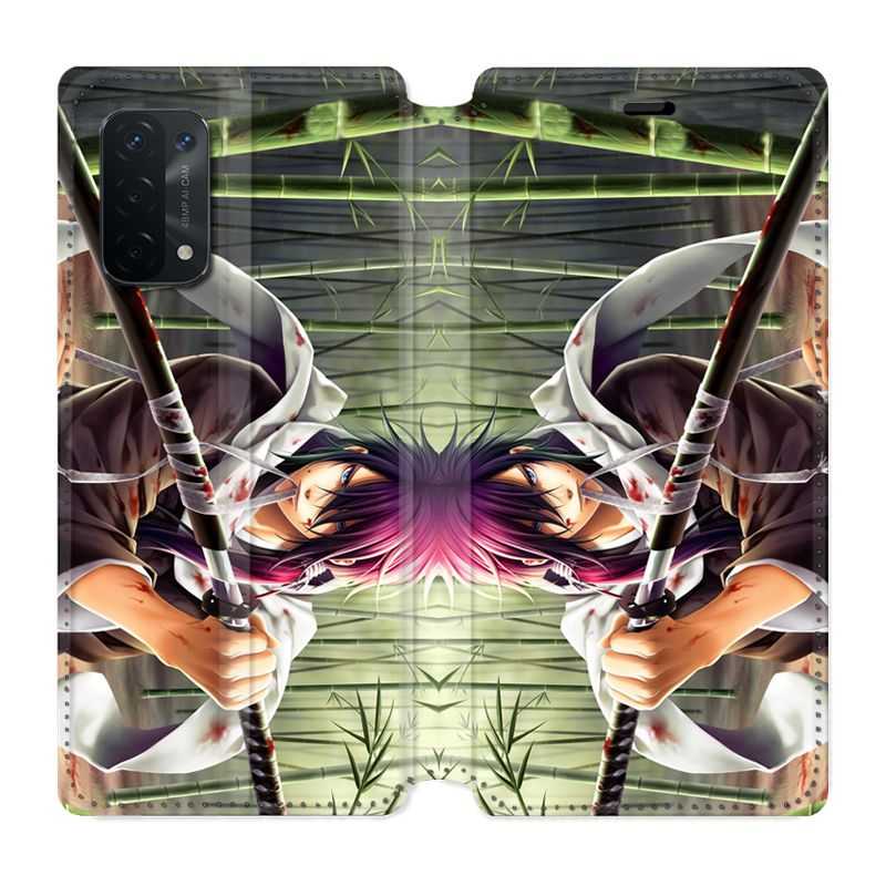 Housse cuir portefeuille Pour Oppo A54 5G / A74 5G Manga Bambou
