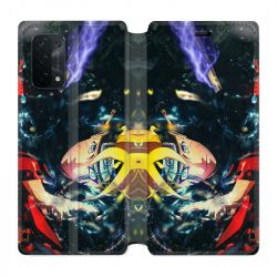 Housse cuir portefeuille Pour Oppo A54 5G / A74 5G Manga Boruto Eclair